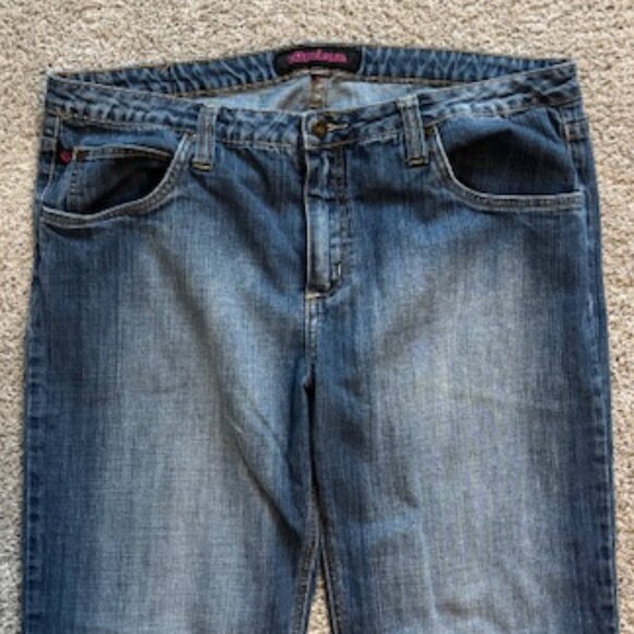 Ultralove 90s Y2K Low Rise Wide Leg Jeans - size 20 - Picture 3 of 5